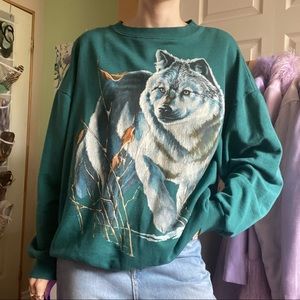 vintage green sweater